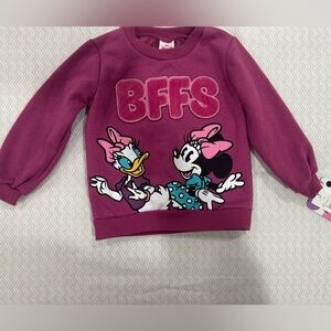 NWT Disney Minnie & Daisy “BFFS” Sweatshirt